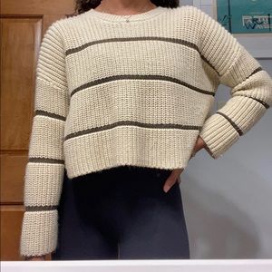 striped cropped sweater